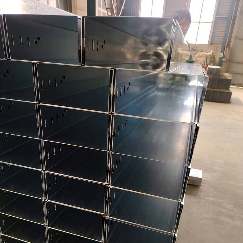 Trough Type Cable Tray Hot Dip Galvanized Outdoor Waterproof Heat Dissipation Custom Sizes Indoor Outdoor