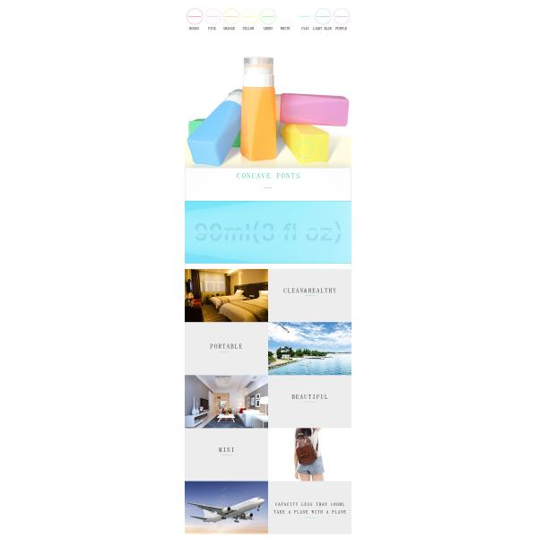 Облегченные Squeezable бутылки перемещения силикона 3 Oz