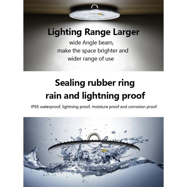 Светодиодный НЛО 100W 150W 200W 300W 400W Промышленное освещение Высокий забор лампы Хранилище Гараж Канопионный свет НЛО Светодиодный высокий забор свет