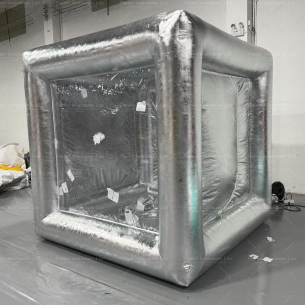 Portable Oxford 2.4m Inflatable Photo booth Cube Cash Cube Money Machine Booth /inflatable Cash Grabber