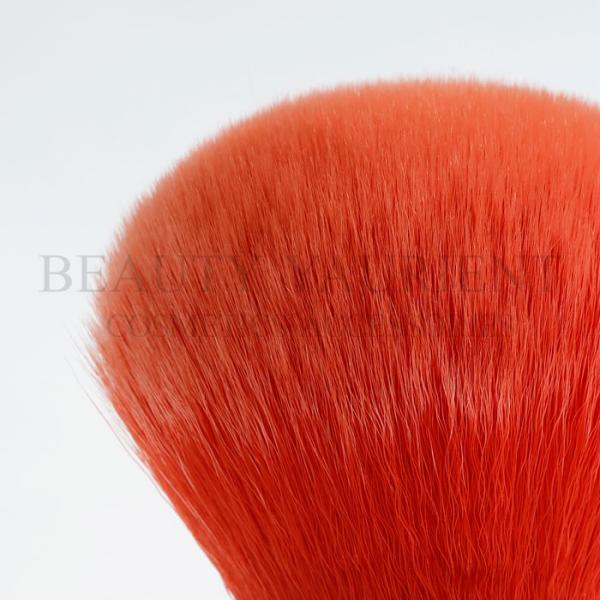 Wooden Base Red Bamboo Kabuki Brush Round Kabuki Brush Eco Friendly
