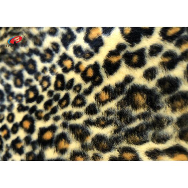 Искривление - связанное напечатанное животным 100% полиэстер ткани Вельбоа плюша Минкы