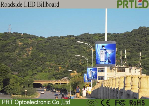 Intelligent Wifi 3G Outdoor LED Billboard P6 Full Color For Road Pole