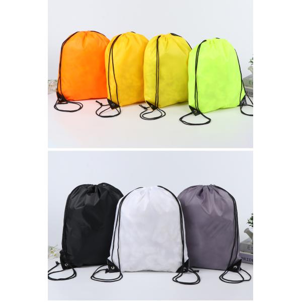 String Closure Custom Logo Nylon Drawstring Bag Backpack Recycled Waterproof Polyester