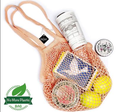 RoHS GOTS Reusable Cotton Produce Grocery Bags Net Shopping Bag Washable Foldable TUV