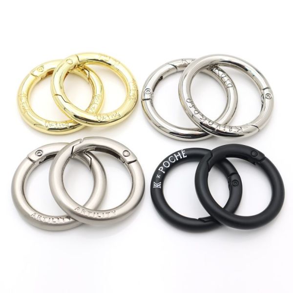 38mm Spring Carabiner Round Circle Spring Ring For Handbag Hardware Accessories