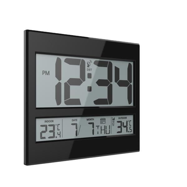 2 X AAA Battery Digital Atomic Clock LUMINOVA Jumbo Atomic Wall Clock