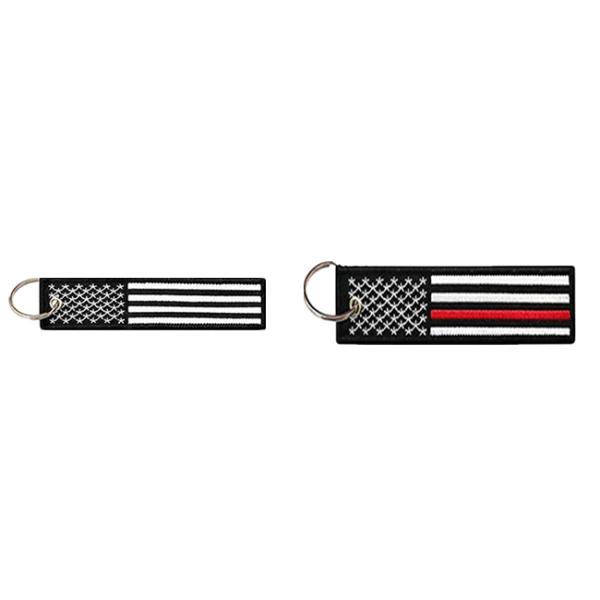 Повторно использованные вышитые кольцо такси автомобиля ключевое/бирки ткани ключевые для сумки