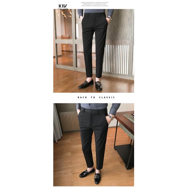 Cor sólida Negócios Casual Usar Traje Formal Calças Formal Plus Size Calças de Homem Calças