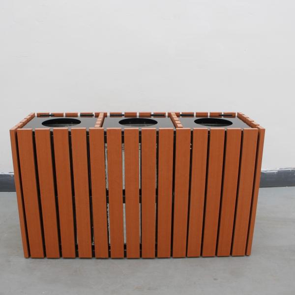 Reservatórios comerciais de reciclagem de madeira para uso externo 1200 mm × 400 mm × 700 mm Tamanho