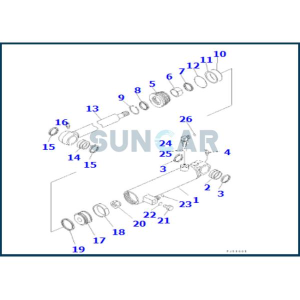 707-98-14590 7079814590 полагаясь комплектов для ремонта уплотнения цилиндра приспосабливает грейдер GD555-5