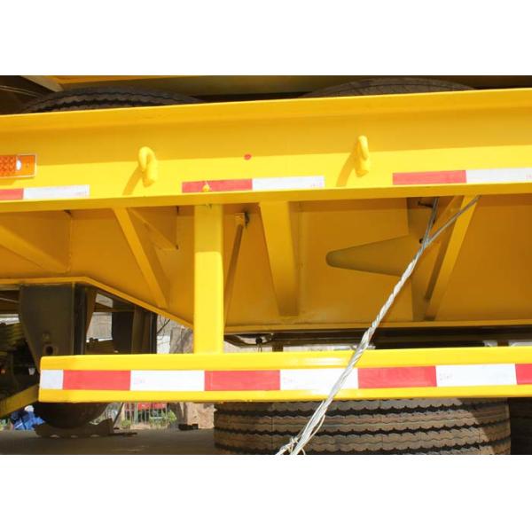 Camión de remolque plano semi bajo alto de la eficacia 12000*3000*6m m 2 árboles 50 toneladas