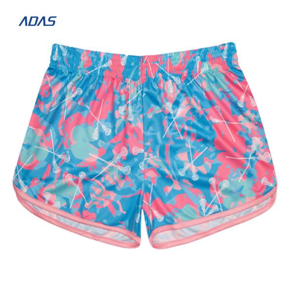 160g Sublimated Mesh Shorts For Women'S Fitness Running Quick Drying Spandex Polyester