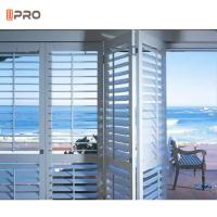 White Aluminium Louver Ventilate Windows Door Plantation Shutter Exterior
