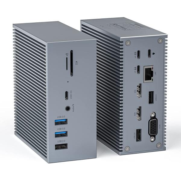 16 в 2 USB C Dual Monitor Thunderbolt 3 Dock HDMI для Dell HP Lenovo Laptop Hub USB адаптер