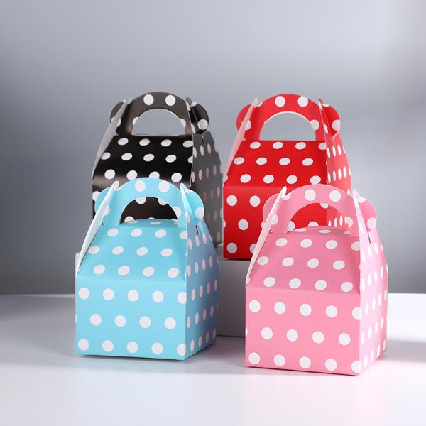 Custom Polka Dot Kraft Paper Folding Gift Box