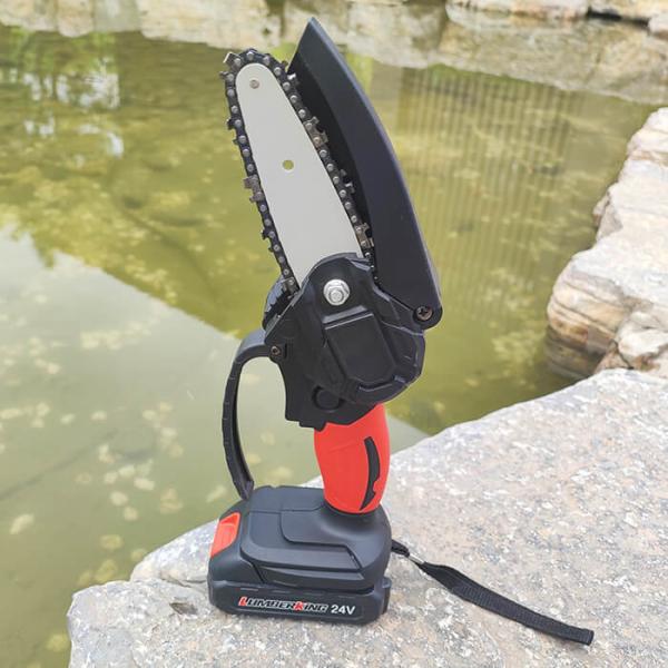 4 madeira Handheld de Mini Chainsaw 350W da polegada que corta a serra de cadeia do lítio