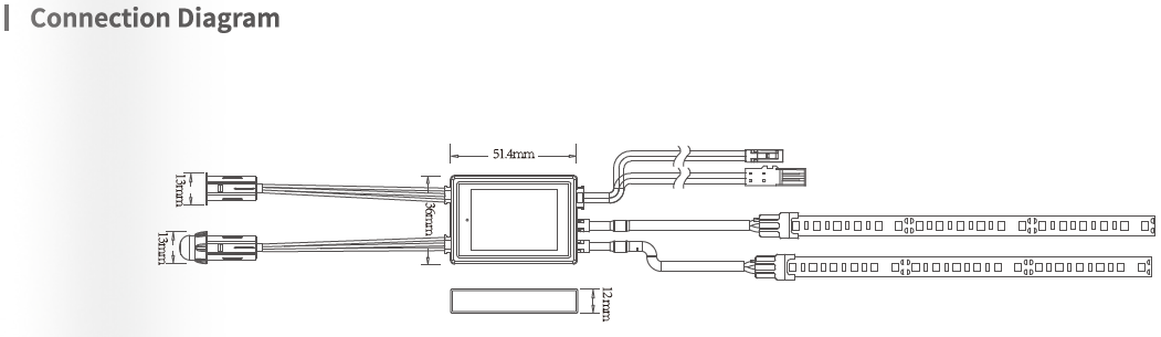 Letaron 10mm Wired Sensor Control Switch for Cabinet LED Lighting Central Control & Sub Control