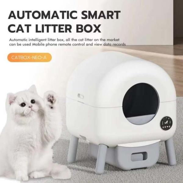 Boîte de litière pour chat automatique de nettoyage automatique personnalisable pour animaux de compagnie