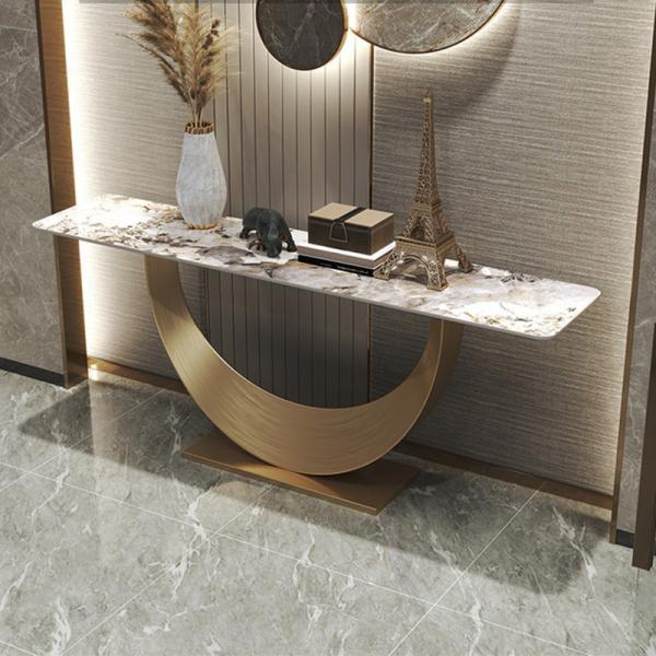 Customized Luxury Entrance Console Table Gold 120cm/150cm Length