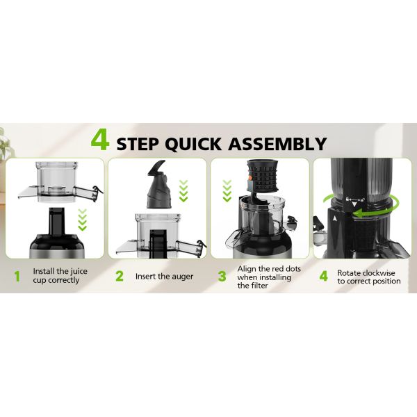 Masticating Juicer Machines For Vegetables Fruits , Cold Press Juicer