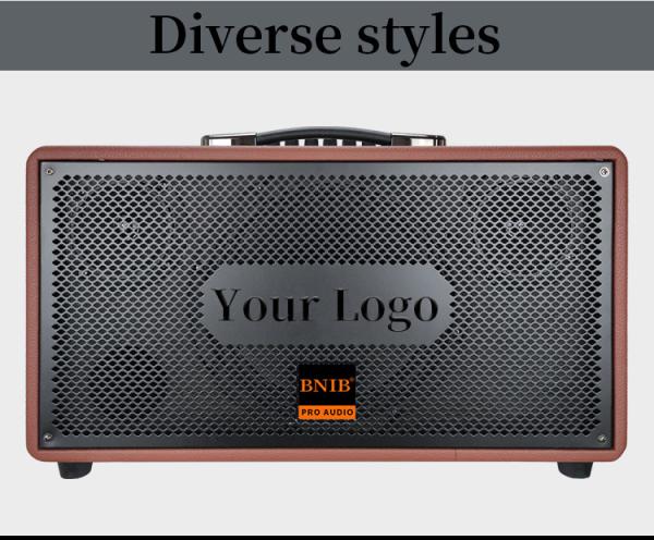Custom 8 Inch Wooden Portable Bluetooth Speaker Box Outdoor Loudspeaker