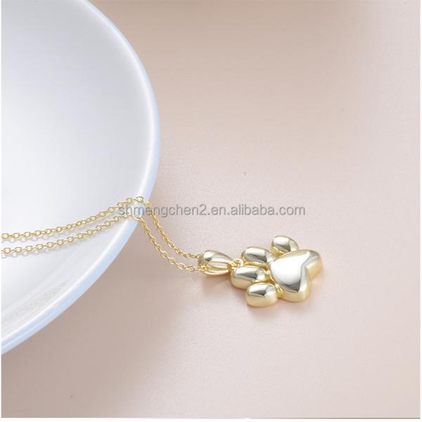 Gift 925 Sterling Silver Paw Cremation Pendant Cremation Jewelry