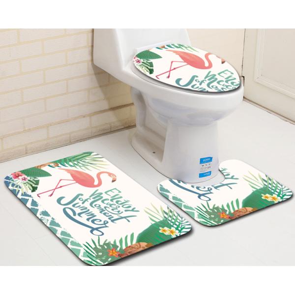 Flamingo Toilet Seat Cushion 45*37 Carpet Toilet Seat Cover
