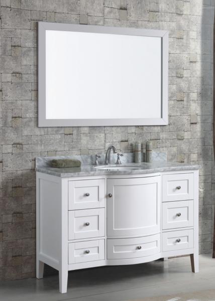 Free Standing Bathroom Vanity Cabinets Furniture with White Glossy Finish
