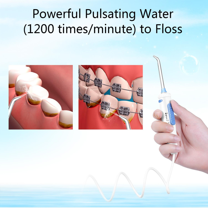 Professional Countertop Water Flosser with 1200 Times/min Pulse Frequency AC-220V-50/60HZ Electric Supply and 1 Year Warranty