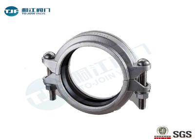 Flexible Grooved Pipe Coupling , 76M Stainless Steel Grooved Pipe Clamps