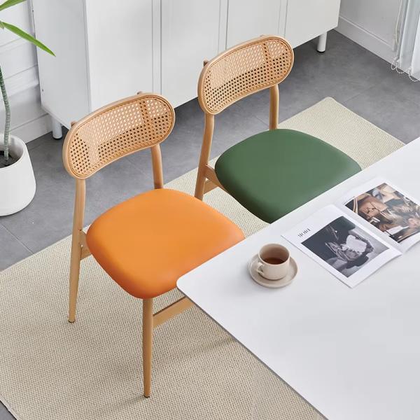 OEM ODM Wood Rattan Dining Chair Wicker And Wood Dining Chairs