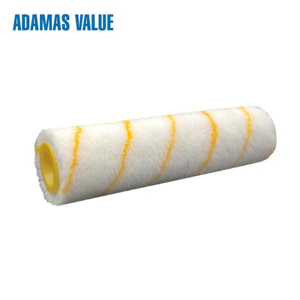 Polyacrylic Decorative Paint Roller , Smooth Paint Roller White With Yellow Stripe