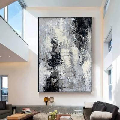 Peinture à l'huile sur peinture d'art abstrait avec une base de support sur toile et une méthode d'impression à 6 couleurs