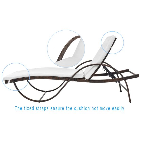 Factory Hot Sale Leisure Rattan Weaving Chaise Lounge Outdoor Furniture Pool Side Sun Lounger Chair