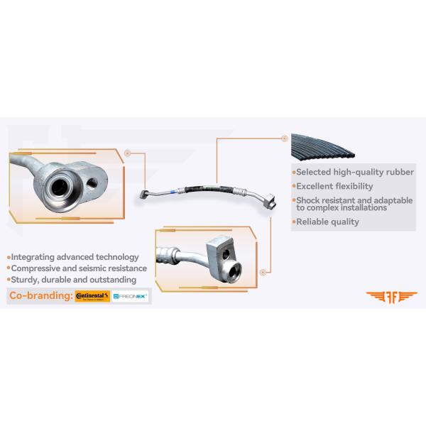 F1F119D567AB Ford Focus III 1.6L tuyau de décharge AC pour 10-17 résistant à la corrosion