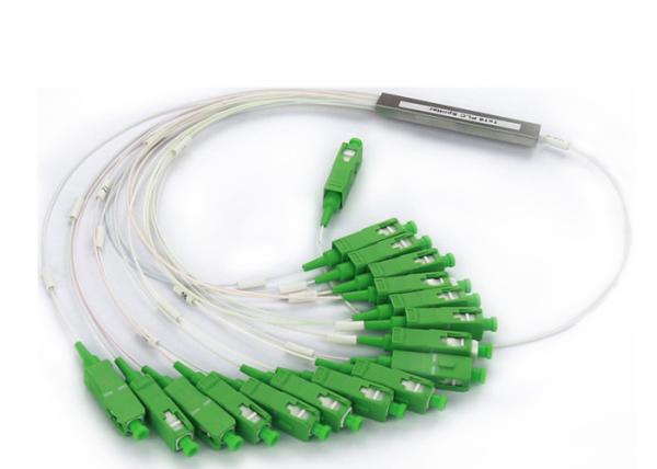 SC APC 1x16 Mini Fiber Optic PLC Splitter , splitter optical fiber G657A1