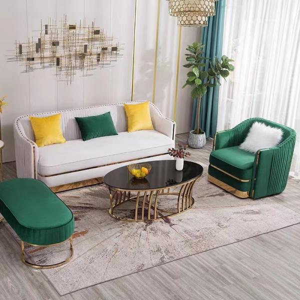 Upholstery Hotel Lobby Furniture White Velvet Couch Multiple Seating Sofa