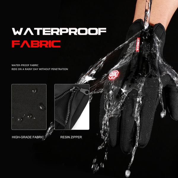 Unisex Touchscreen Winter Cycling Gloves Warm Full Finger Gloves for Bike Skiing Riding
