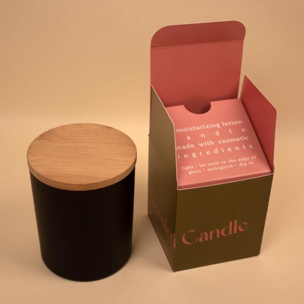 Boîte d'emballage de bougies de luxe personnalisée en gros, boîtes cadeaux pour bougies avec papier recyclé et impression de logo