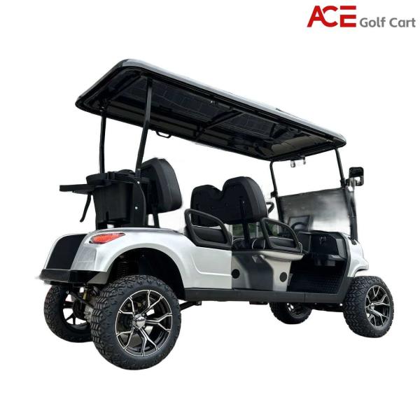 30km/h 4 Passengers Electric Golf Cart Blue Color Lead Acid Batteries