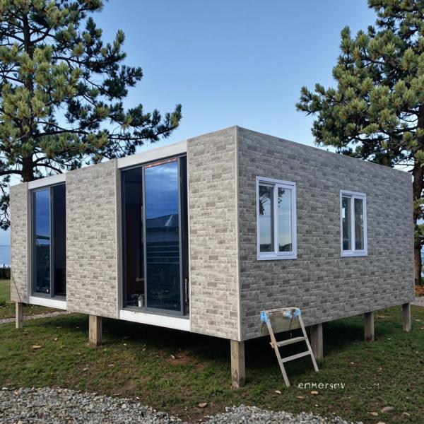 Boxspace Maison Container 40 pieds Luxe Préfabriquée Maison Container Neuve Pas Cher Avec Fenêtre En Verre Maisons Portables À Vendre