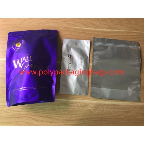 Bronzing White Aluminium Foil Bag For Vanilla , Seeds , Coffee And Powder