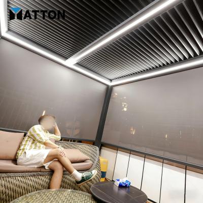Modern Garden Pergola Motorized Aluminum Adjustable Pergola Outdoor Aluminum Pergola Waterproof System