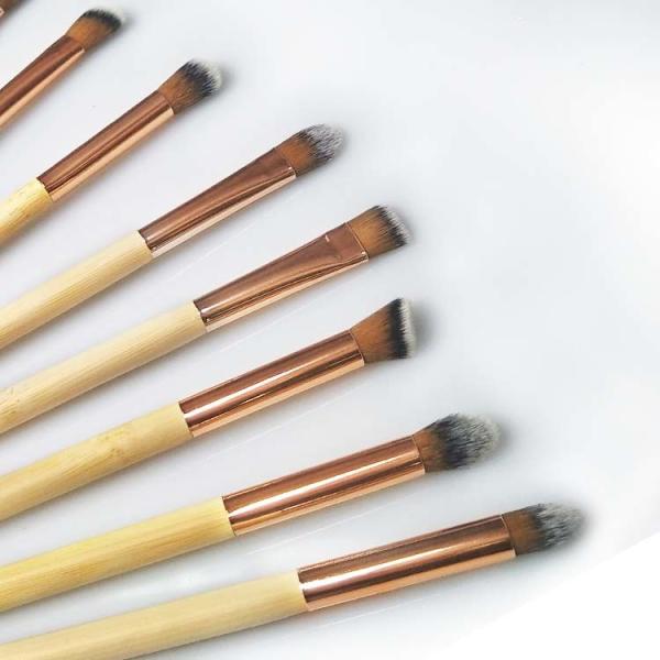 Original Wood Color Facial Makeup Brushes 250g Aluminum Gold Ferrule