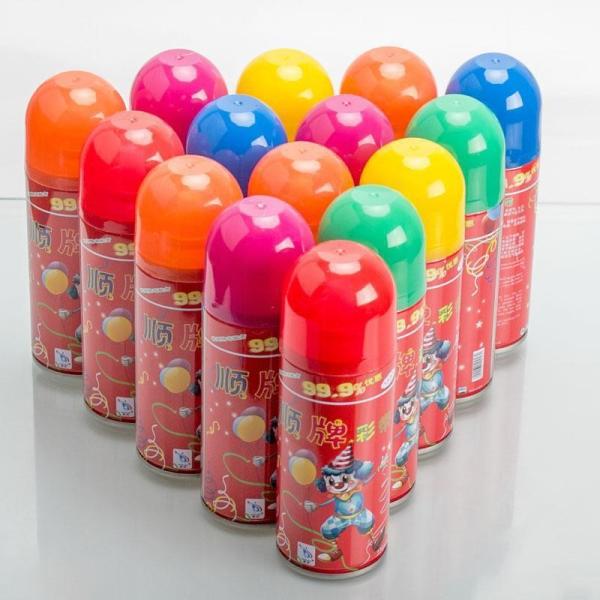 ODM Practical Party Silly String Spray Nonflammable Tin Material