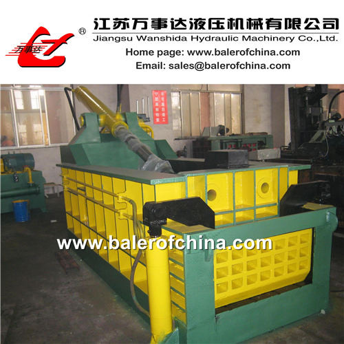Metal scrap baling press