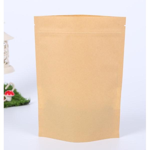Retail Zipper  Kraft Paper Bags Tea/Food Packaging Stand Up Paper k Bag