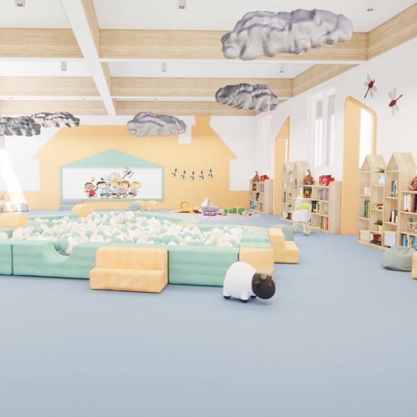 Plancher hétérogène Plancher en PVC Facile à entretenir Haute résistance aux taches Pour les espaces commerciaux avec un design minimaliste