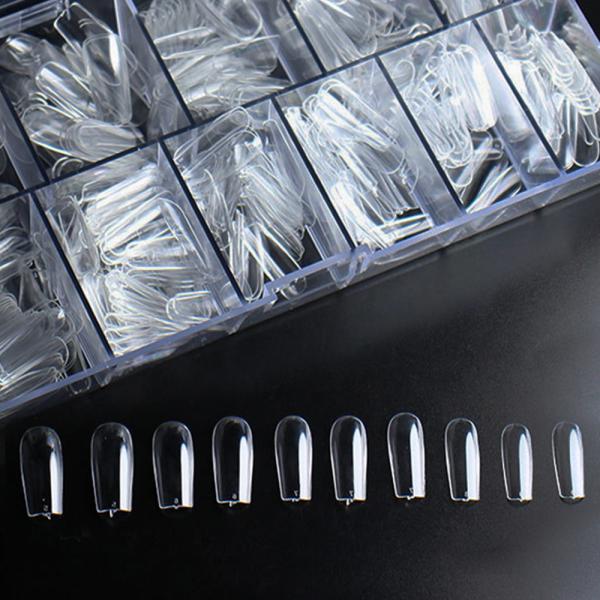 MSDS Certification Customized Accepted Designer Luxury 500Pcs Salon Fakenail False Long Ballet Virtual French Nail Tips